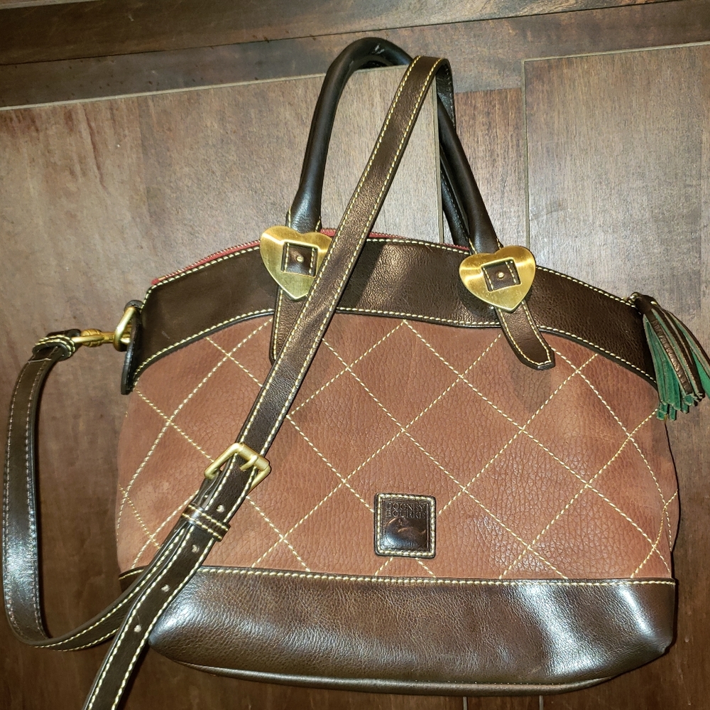 Dooney & Bourke Quilted Nubuck Leather Satchel